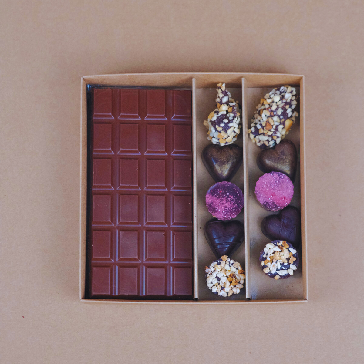 Pack especial tabletas chocolate belga y bombones/trufas - Imagen 2